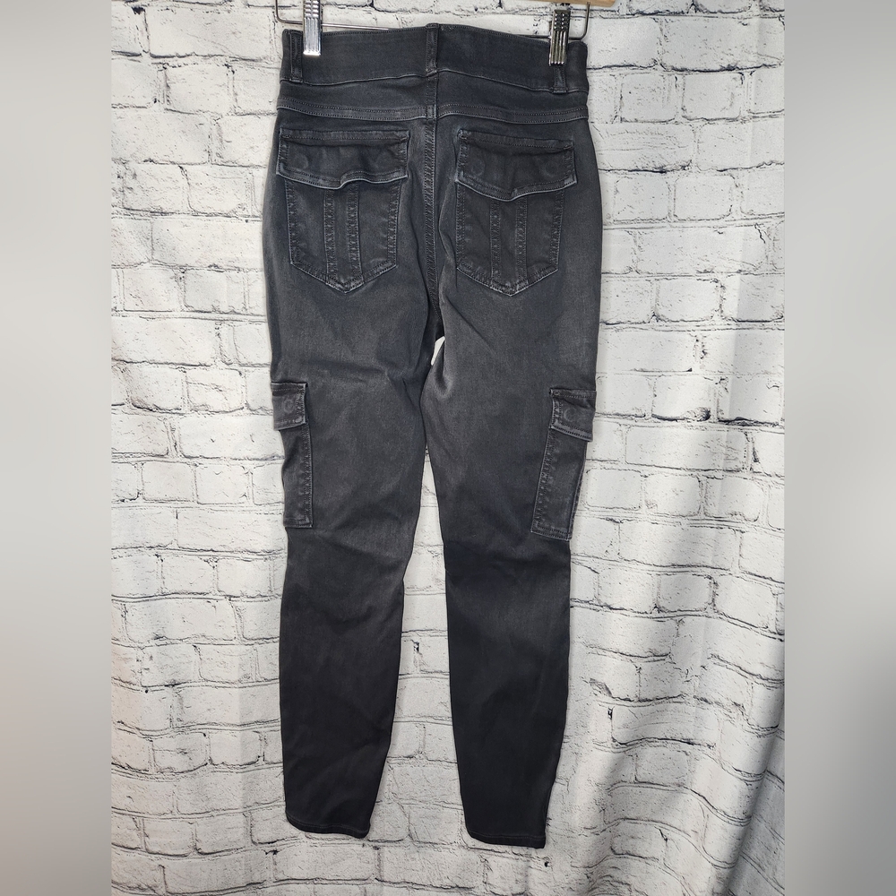 Spanx Petite Pants Stretch Twill Ankle Cargo Dark Gray‎ - Picture 6 of 6